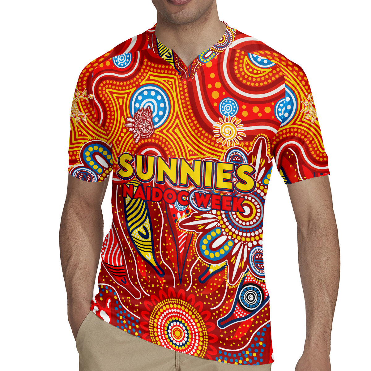 Personalised Sunnies NAIDOC Week 2024 Rugby Jersey Aussie Aboriginal Art