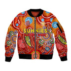 Personalised Sunnies NAIDOC Week 2024 Sleeve Zip Bomber Jacket Aussie Aboriginal Art
