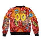 Personalised Sunnies NAIDOC Week 2024 Sleeve Zip Bomber Jacket Aussie Aboriginal Art