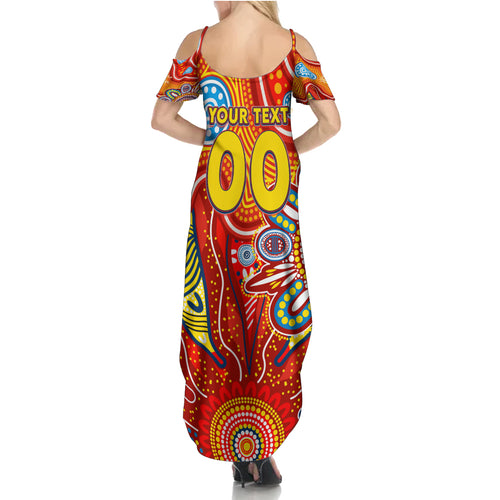 Personalised Sunnies NAIDOC Week 2024 Summer Maxi Dress Aussie Aboriginal Art