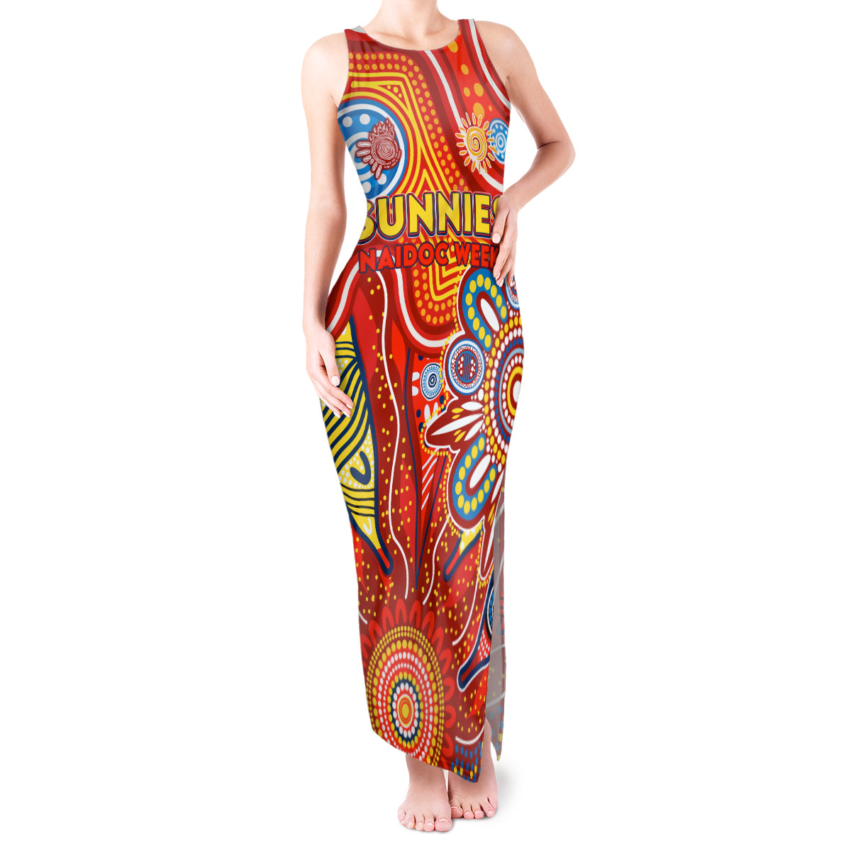 Personalised Sunnies NAIDOC Week 2024 Tank Maxi Dress Aussie Aboriginal Art
