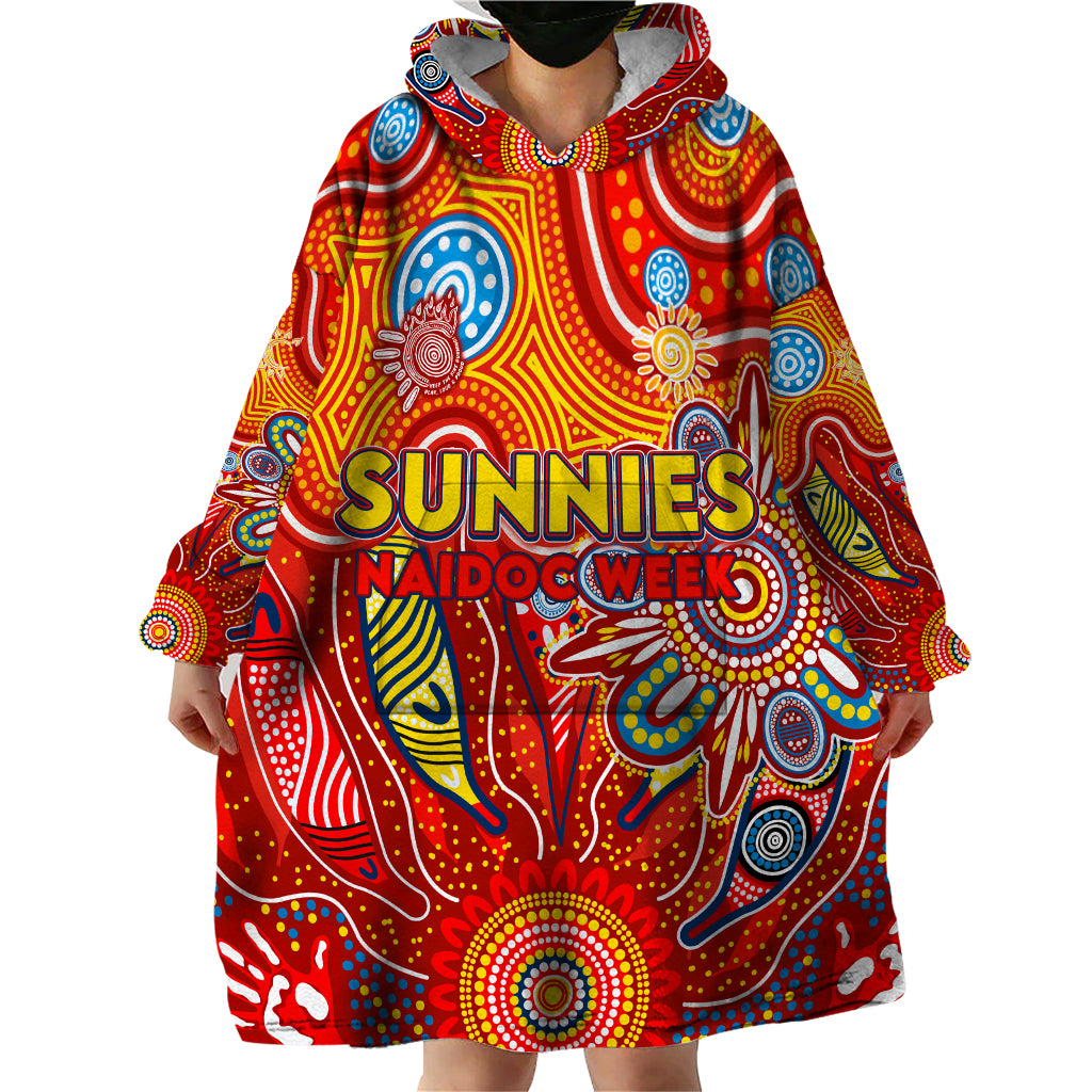 Personalised Sunnies NAIDOC Week 2024 Wearable Blanket Hoodie Aussie Aboriginal Art