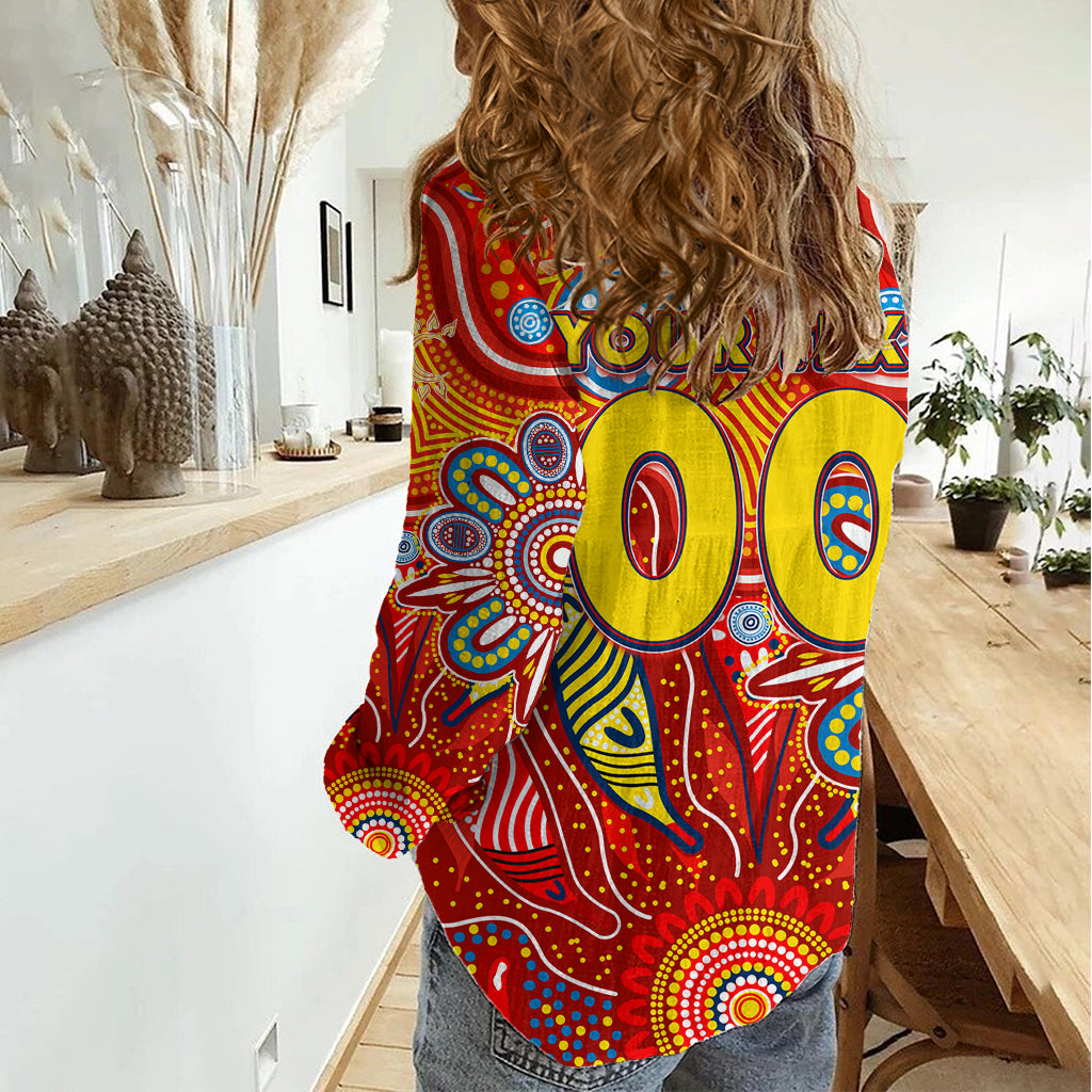 Personalised Sunnies NAIDOC Week 2024 Women Casual Shirt Aussie Aboriginal Art