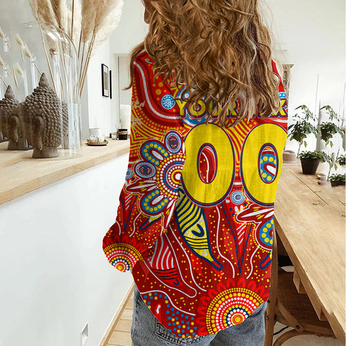 Personalised Sunnies NAIDOC Week 2024 Women Casual Shirt Aussie Aboriginal Art