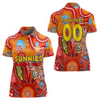 Personalised Sunnies NAIDOC Week 2024 Women Polo Shirt Aussie Aboriginal Art