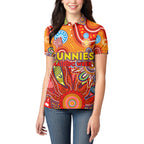 Personalised Sunnies NAIDOC Week 2024 Women Polo Shirt Aussie Aboriginal Art