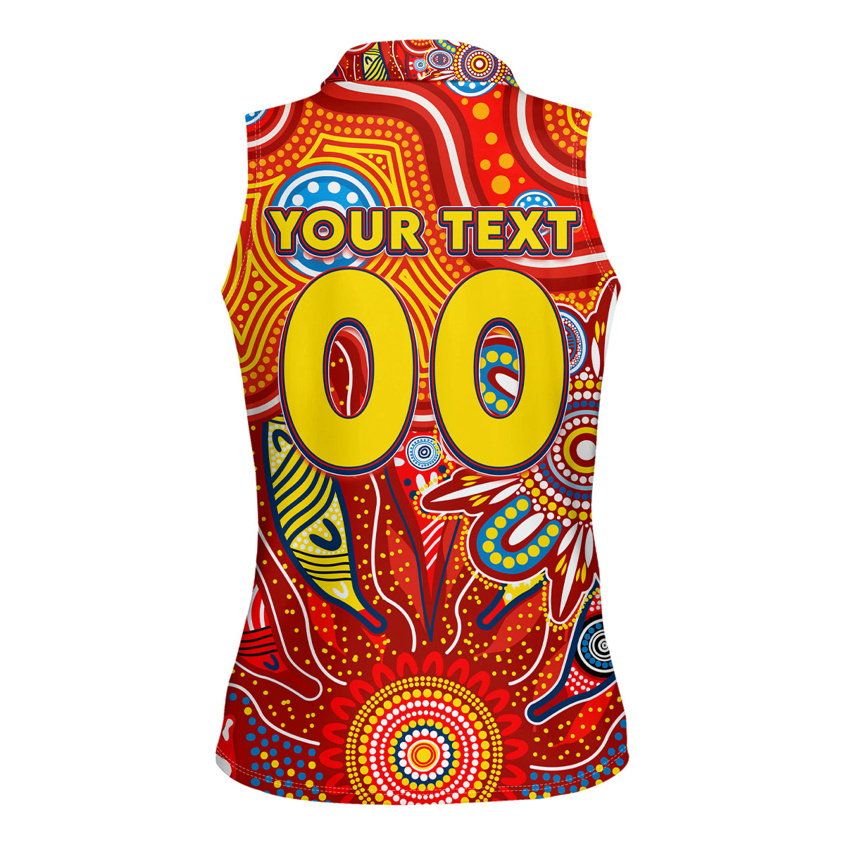 Personalised Sunnies NAIDOC Week 2024 Women Sleeveless Polo Shirt Aussie Aboriginal Art