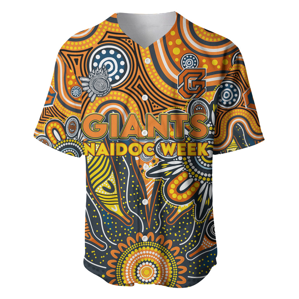Personalised Giants NAIDOC Week 2024 Baseball Jersey Aussie Aboriginal Art