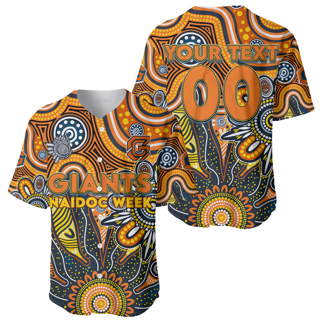 Personalised Giants NAIDOC Week 2024 Baseball Jersey Aussie Aboriginal Art