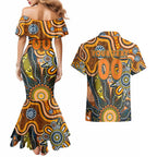 Personalised Giants NAIDOC Week 2024 Couples Matching Mermaid Dress and Hawaiian Shirt Aussie Aboriginal Art