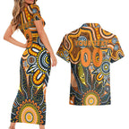 Personalised Giants NAIDOC Week 2024 Couples Matching Short Sleeve Bodycon Dress and Hawaiian Shirt Aussie Aboriginal Art