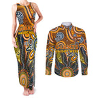 Personalised Giants NAIDOC Week 2024 Couples Matching Tank Maxi Dress and Long Sleeve Button Shirt Aussie Aboriginal Art