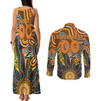 Personalised Giants NAIDOC Week 2024 Couples Matching Tank Maxi Dress and Long Sleeve Button Shirt Aussie Aboriginal Art
