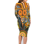 Personalised Giants NAIDOC Week 2024 Family Matching Long Sleeve Bodycon Dress and Hawaiian Shirt Aussie Aboriginal Art