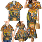 Personalised Giants NAIDOC Week 2024 Family Matching Mermaid Dress and Hawaiian Shirt Aussie Aboriginal Art