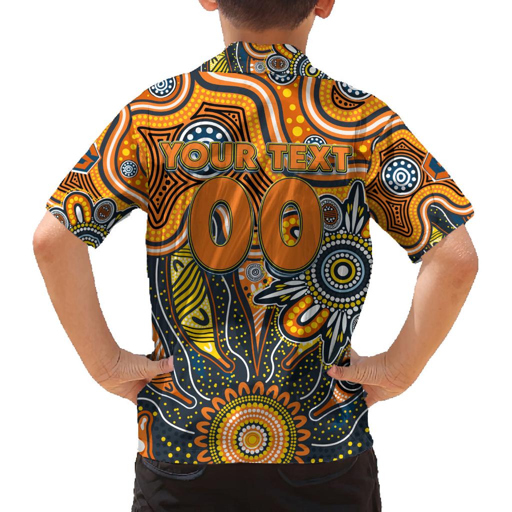 Personalised Giants NAIDOC Week 2024 Family Matching Off Shoulder Maxi Dress and Hawaiian Shirt Aussie Aboriginal Art