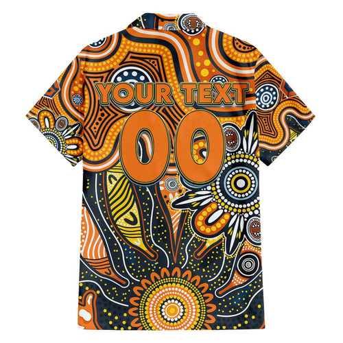 Personalised Giants NAIDOC Week 2024 Family Matching Off Shoulder Short Dress and Hawaiian Shirt Aussie Aboriginal Art