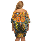 Personalised Giants NAIDOC Week 2024 Family Matching Off Shoulder Short Dress and Hawaiian Shirt Aussie Aboriginal Art