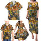 Personalised Giants NAIDOC Week 2024 Family Matching Puletasi and Hawaiian Shirt Aussie Aboriginal Art