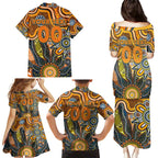 Personalised Giants NAIDOC Week 2024 Family Matching Puletasi and Hawaiian Shirt Aussie Aboriginal Art