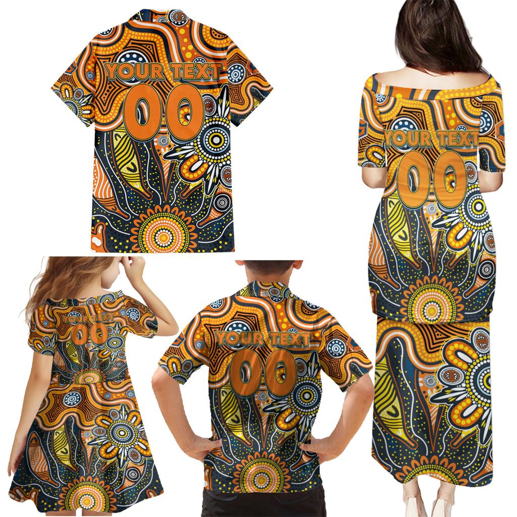 Personalised Giants NAIDOC Week 2024 Family Matching Puletasi and Hawaiian Shirt Aussie Aboriginal Art