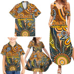 Personalised Giants NAIDOC Week 2024 Family Matching Summer Maxi Dress and Hawaiian Shirt Aussie Aboriginal Art