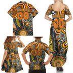 Personalised Giants NAIDOC Week 2024 Family Matching Summer Maxi Dress and Hawaiian Shirt Aussie Aboriginal Art
