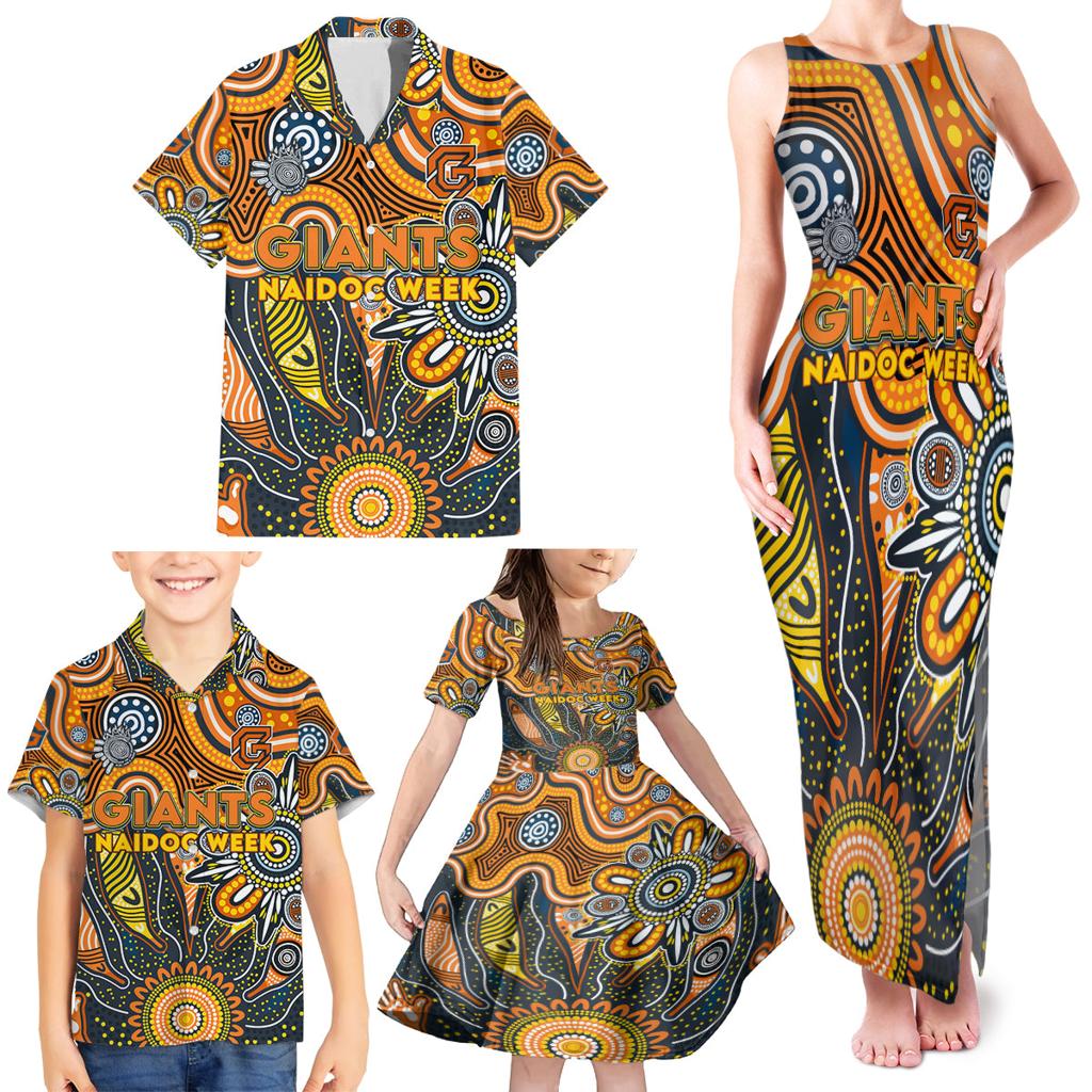 Personalised Giants NAIDOC Week 2024 Family Matching Tank Maxi Dress and Hawaiian Shirt Aussie Aboriginal Art