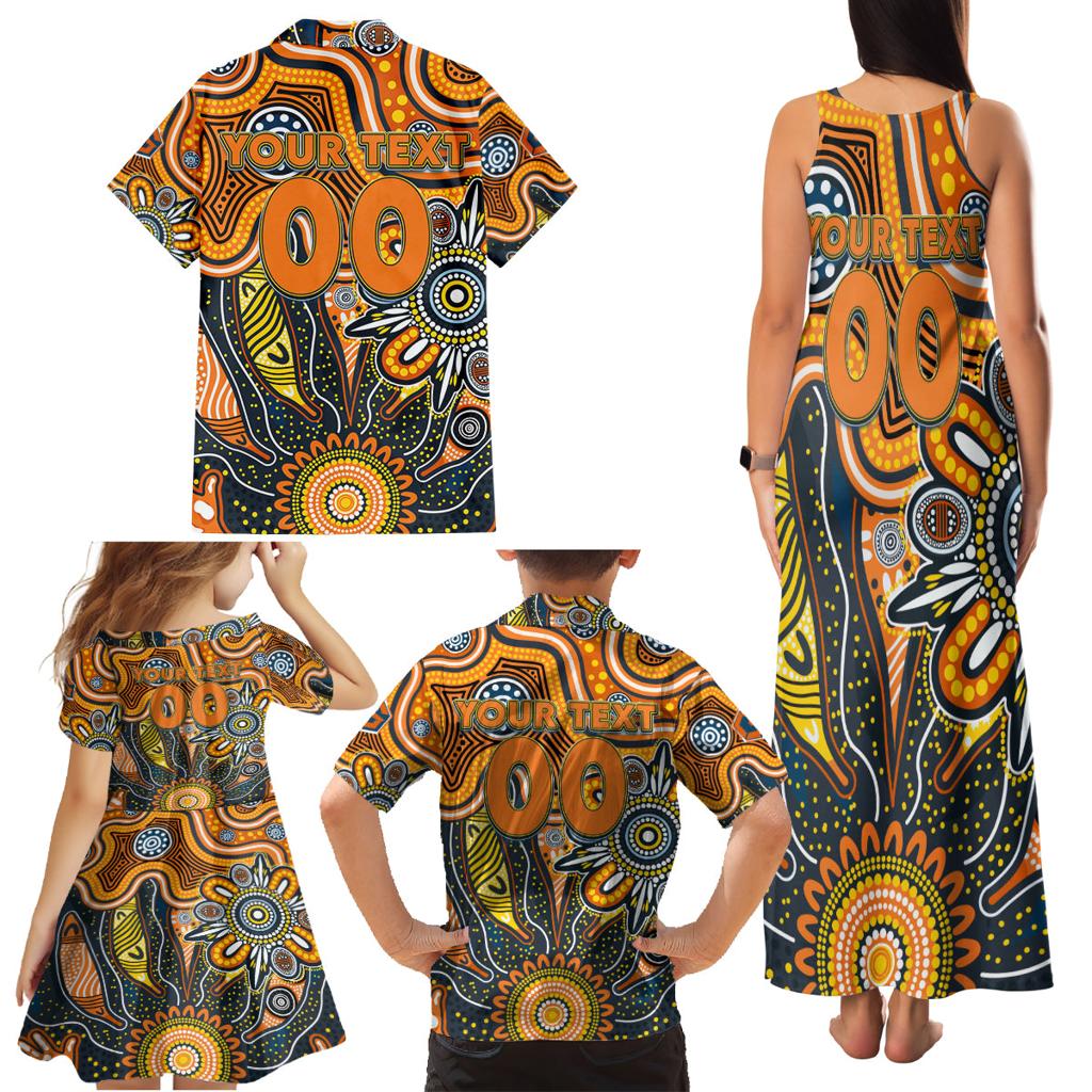Personalised Giants NAIDOC Week 2024 Family Matching Tank Maxi Dress and Hawaiian Shirt Aussie Aboriginal Art