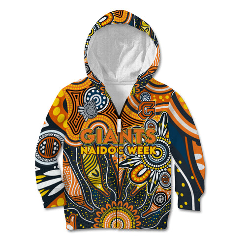 Personalised Giants NAIDOC Week 2024 Kid Hoodie Aussie Aboriginal Art