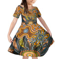 Personalised Giants NAIDOC Week 2024 Kid Short Sleeve Dress Aussie Aboriginal Art
