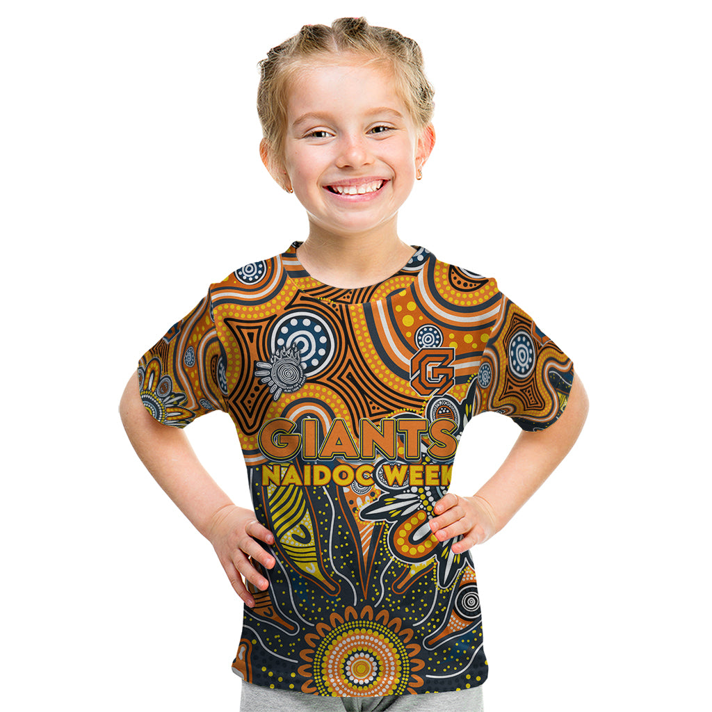 Personalised Giants NAIDOC Week 2024 Kid T Shirt Aussie Aboriginal Art