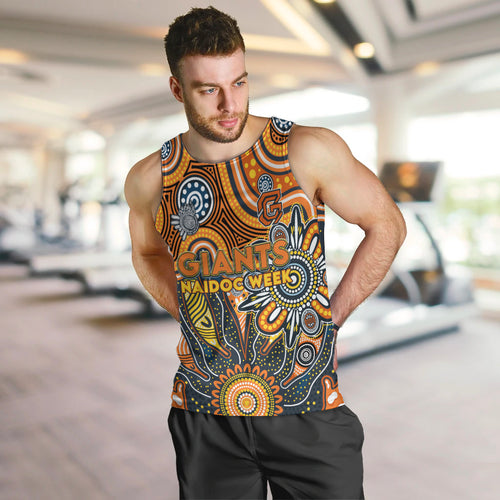 Personalised Giants NAIDOC Week 2024 Men Tank Top Aussie Aboriginal Art