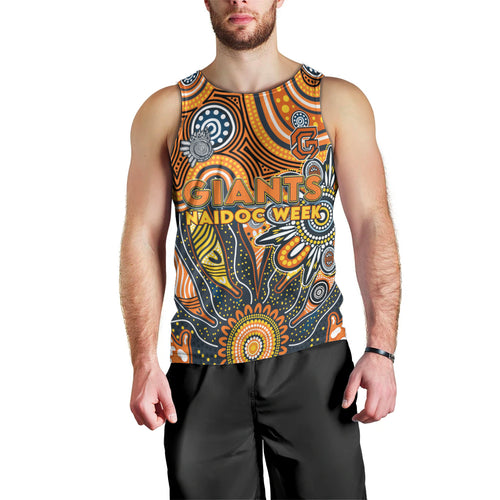 Personalised Giants NAIDOC Week 2024 Men Tank Top Aussie Aboriginal Art
