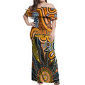 Personalised Giants NAIDOC Week 2024 Off Shoulder Maxi Dress Aussie Aboriginal Art