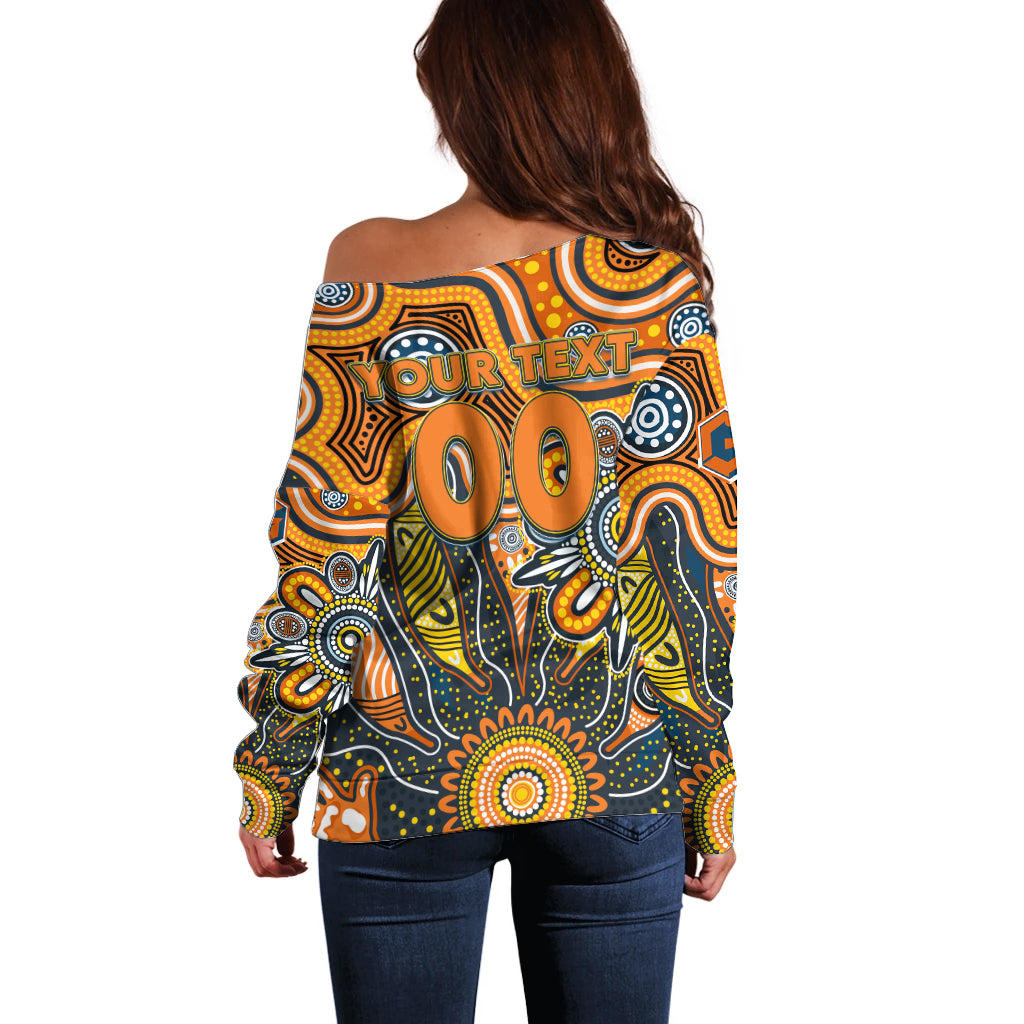 Personalised Giants NAIDOC Week 2024 Off Shoulder Sweater Aussie Aboriginal Art