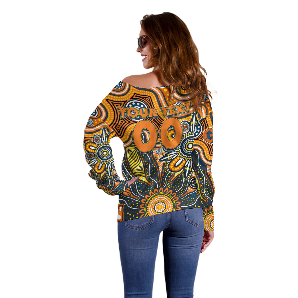 Personalised Giants NAIDOC Week 2024 Off Shoulder Sweater Aussie Aboriginal Art
