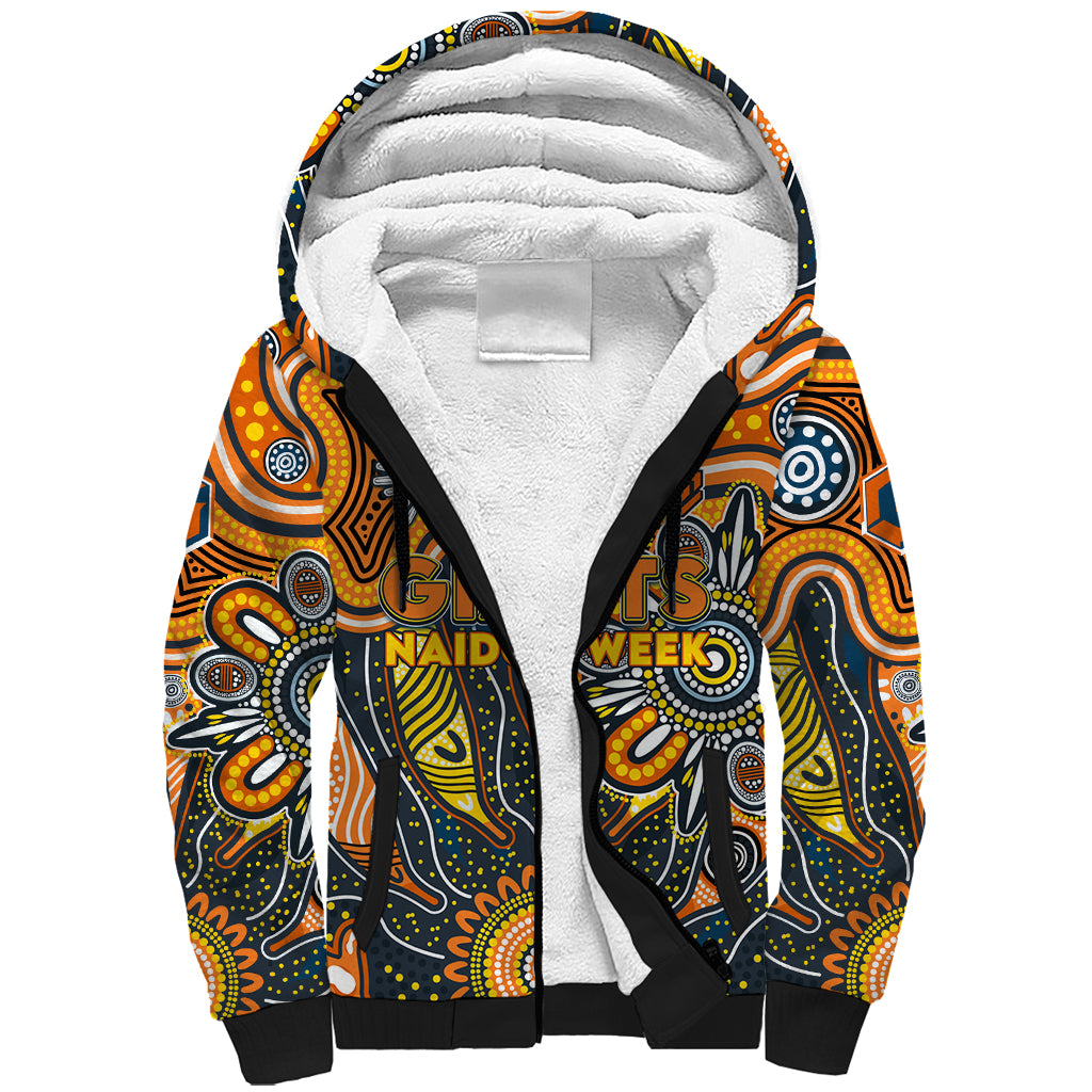 Personalised Giants NAIDOC Week 2024 Sherpa Hoodie Aussie Aboriginal Art