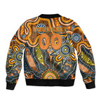 Personalised Giants NAIDOC Week 2024 Sleeve Zip Bomber Jacket Aussie Aboriginal Art