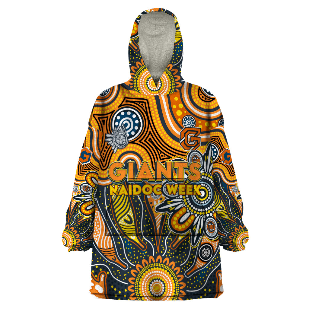 Personalised Giants NAIDOC Week 2024 Wearable Blanket Hoodie Aussie Aboriginal Art