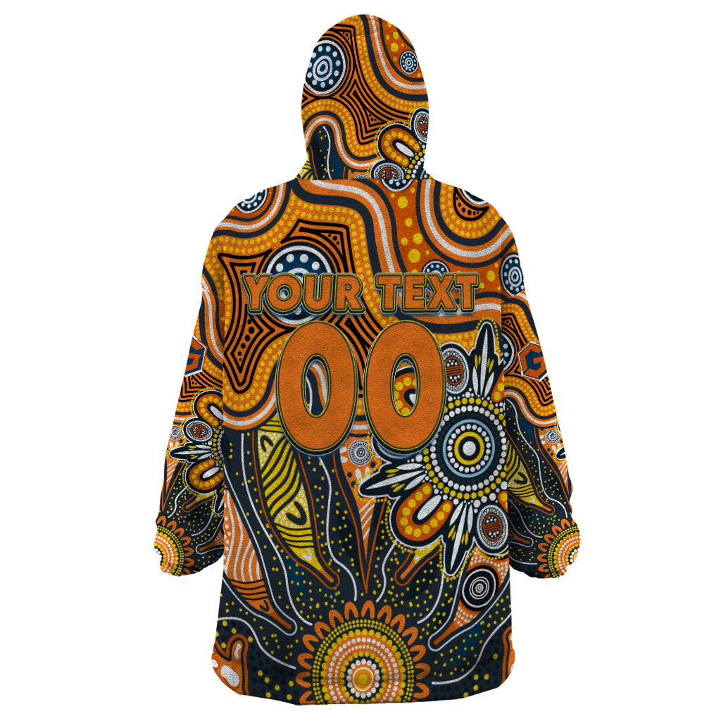Personalised Giants NAIDOC Week 2024 Wearable Blanket Hoodie Aussie Aboriginal Art