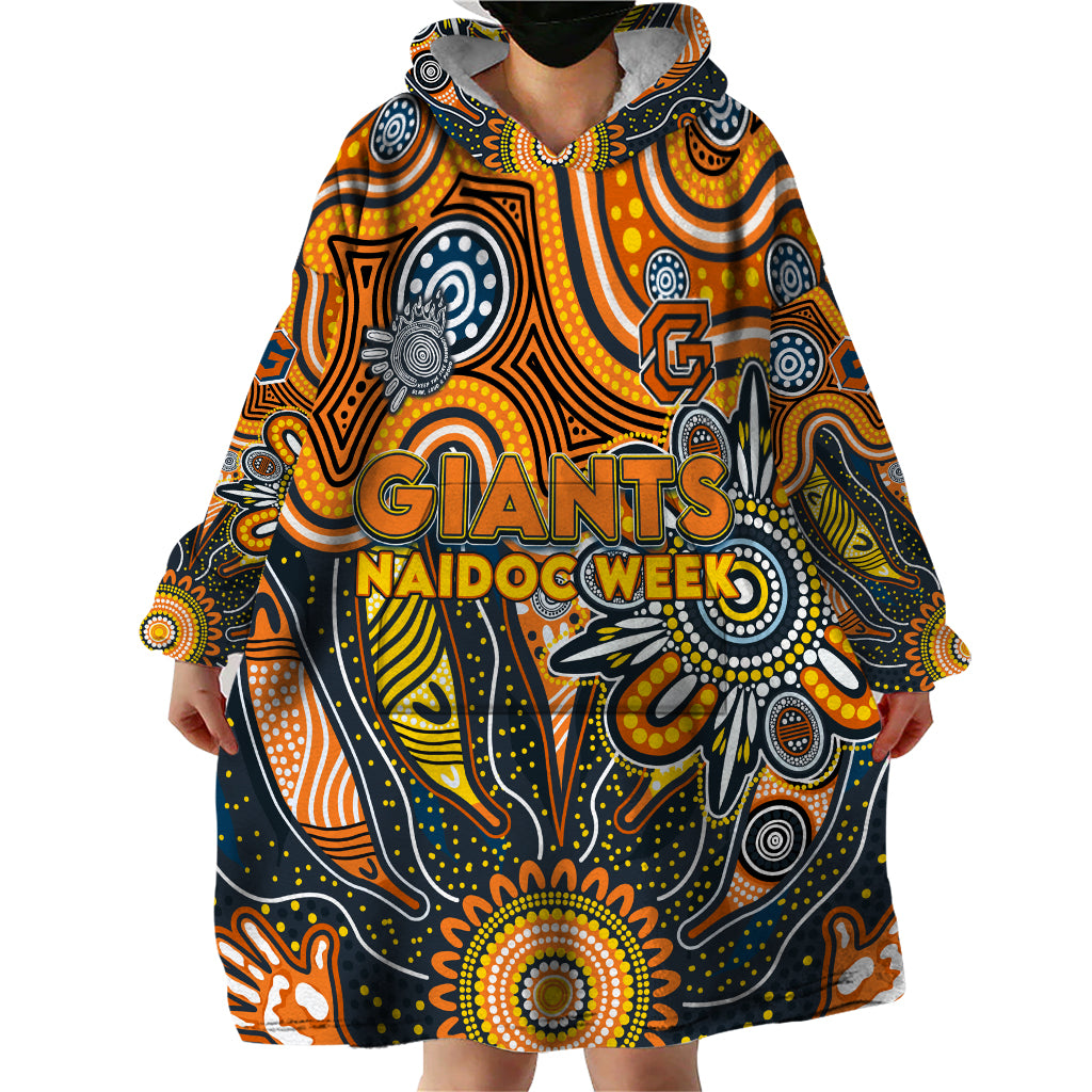 Personalised Giants NAIDOC Week 2024 Wearable Blanket Hoodie Aussie Aboriginal Art