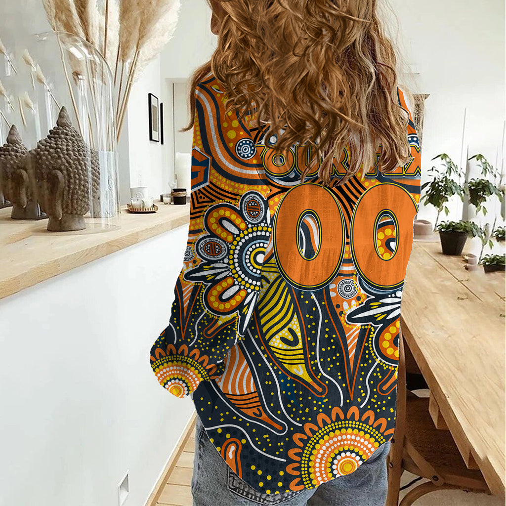 Personalised Giants NAIDOC Week 2024 Women Casual Shirt Aussie Aboriginal Art