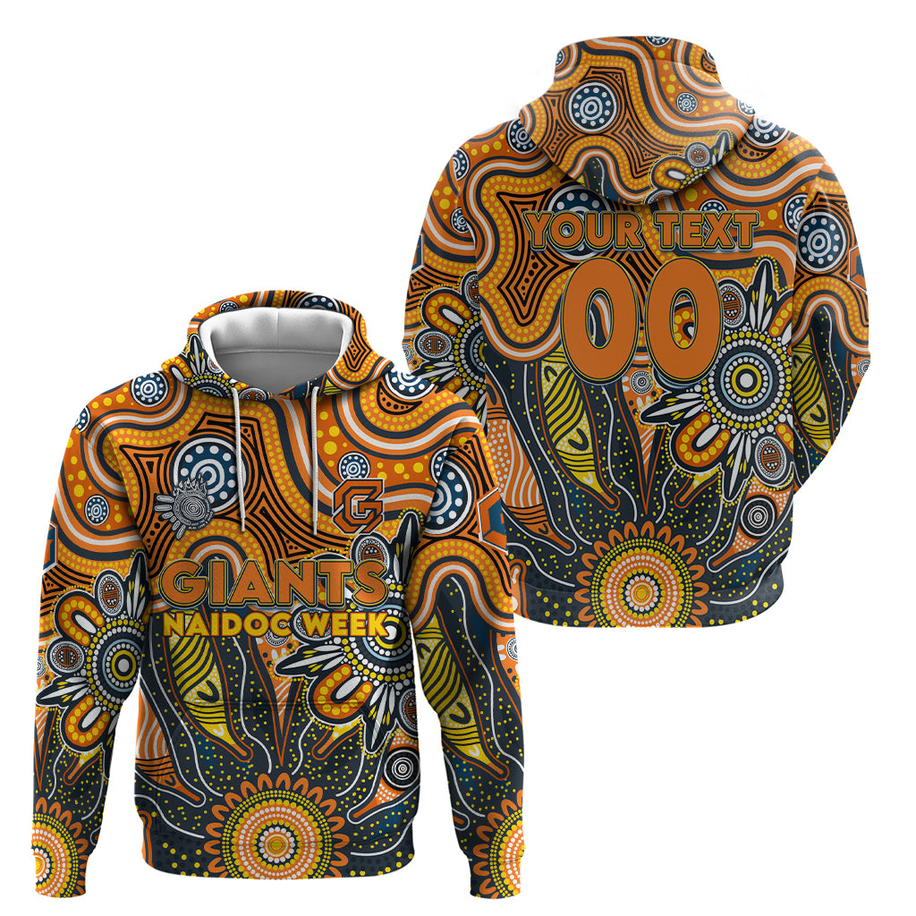 Personalised Giants NAIDOC Week 2024 Zip Hoodie Aussie Aboriginal Art