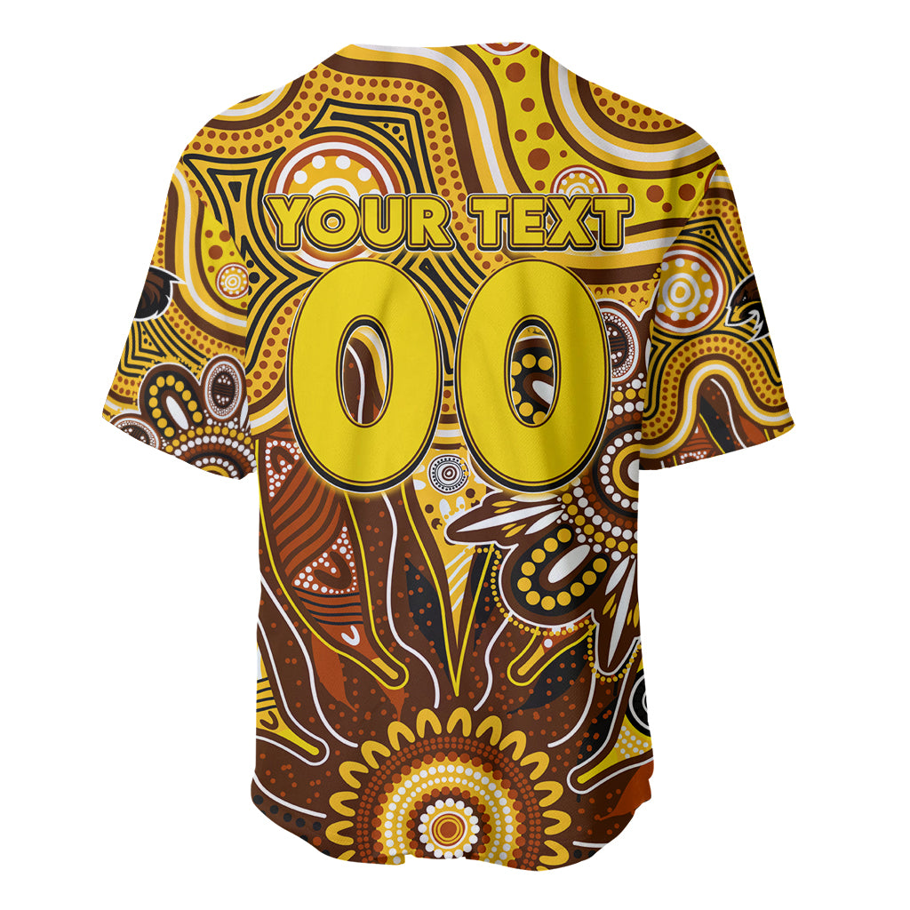 Personalised Hawks NAIDOC Week 2024 Baseball Jersey Aussie Aboriginal Art