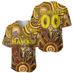 Personalised Hawks NAIDOC Week 2024 Baseball Jersey Aussie Aboriginal Art