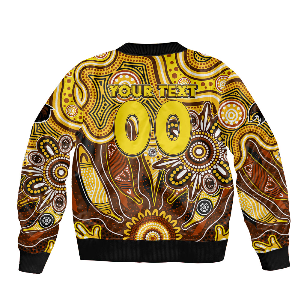 Personalised Hawks NAIDOC Week 2024 Bomber Jacket Aussie Aboriginal Art