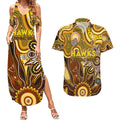 Personalised Hawks NAIDOC Week 2024 Couples Matching Summer Maxi Dress and Hawaiian Shirt Aussie Aboriginal Art