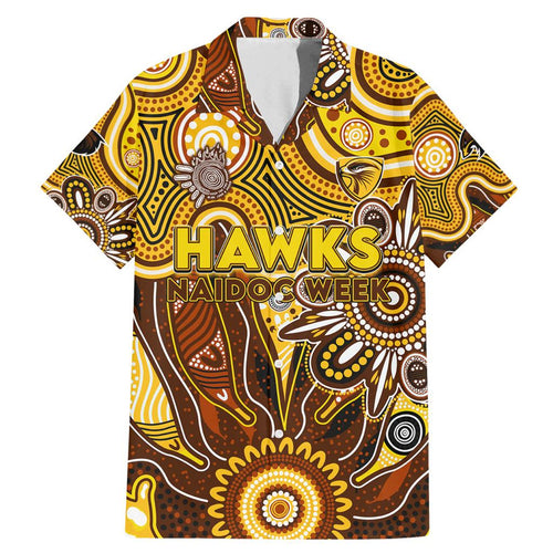 Personalised Hawks NAIDOC Week 2024 Family Matching Mermaid Dress and Hawaiian Shirt Aussie Aboriginal Art