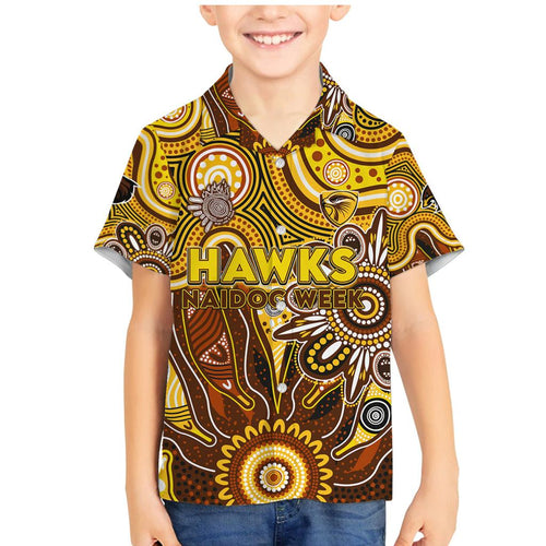 Personalised Hawks NAIDOC Week 2024 Family Matching Mermaid Dress and Hawaiian Shirt Aussie Aboriginal Art